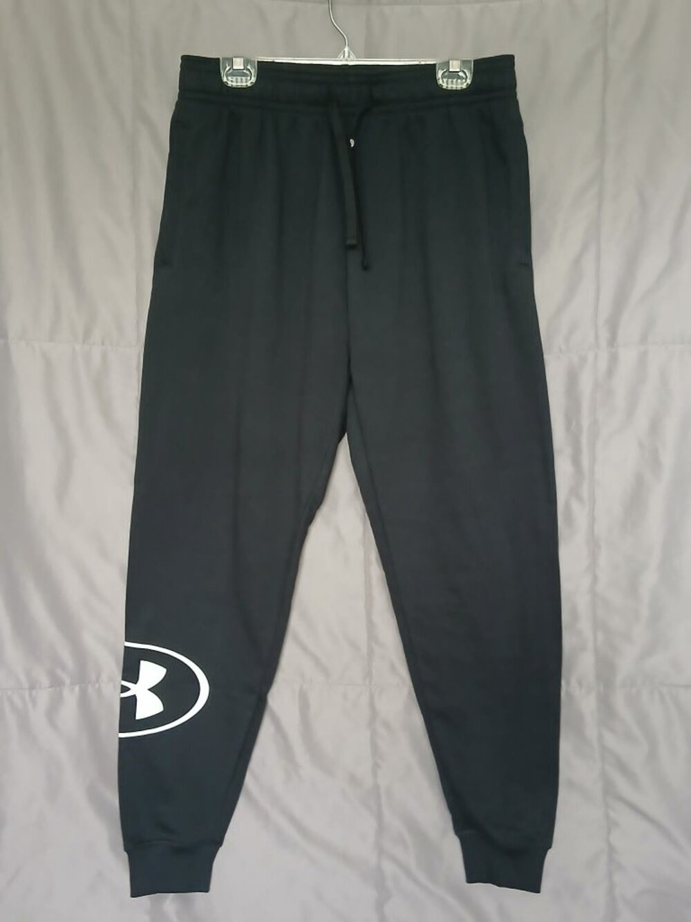 NEW Mens Under Armour Black Rival Fleece Training Jogger Pants L